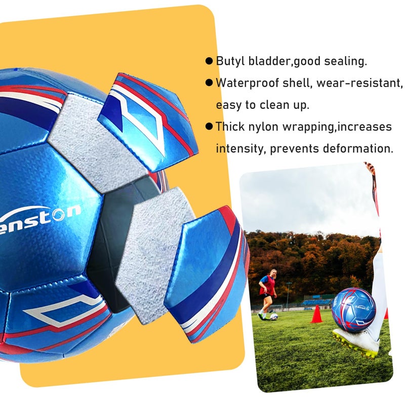 Senston Soccer Ball with Pump Size 5 - Durable Waterproof Football for Indoor/Outdoor Training, Includes Hand Pump & Needle - Image 3